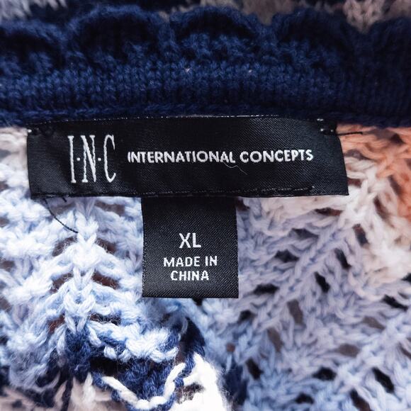 INC International Concepts Women’s Sweater XL Boho Coastal Casual Retro Striped - Picture 10 of 10